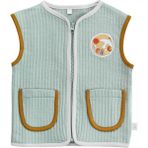 Miela Kids Kontrast Biyeli Kapitone Yelek Mint - 5 - 6 Yaş