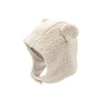 Miela Kids Unisex Ayı Kulaklı Peluş Bere Bej Renk Tüm Yaş Gruplarına Uygun - 1 - 3 Yaş