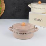 Mien 18 Cm Tırtıklı Emaye Tencere Toprak - 18CM