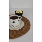 Mien 2 Adet Hasır Amerikan Servis Hasır Supla Örme - 36 x 36 cm - Kahve