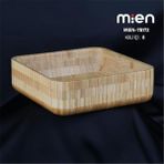 Mien 23 cm Kare Bambu Curve Kase - 23 x 23 x 6 cm