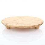 Mien 32 Cm Bambu Top Ayaklı Sunumluk – Doğal Ahşap Servis Tabağı, Şık Sunum Tepsisi