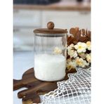 Mien Akasya Top Kulp Cam Kavanoz 1150 ml - Şeffaf - 1 Adet