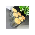MİEN Bambu Kapaklı Cam Baharatlık 6 adet 200 ml