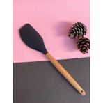 Mien Bambu Saplı Siyah Renk Silikon Spatula