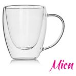 Mien Çift Cidarlı 300ML Kupa - 300 ml - Şeffaf