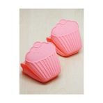Mien Cupcake Silikon Fırın Eldiveni - Pudra