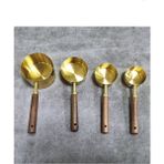 Mien Gold Ölçü Kaşığı Seti 4lü Ahşap Saplı Ölçü Kabı