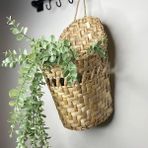 Mien Home El Yapımı, Doğal Hasır Saksı Sepet, Dekoratif Sepet, Delikli Organizer