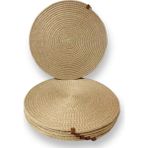 Mien Home Jüt Hasır Örgü Amerikan Servis Supla 6'lı - Bej - 33 x 33 cm