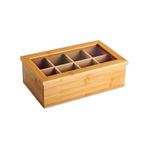 Mien MEN621 8 Bölmeli Bambu Çay Kutusu 32 x 20 x 9 CM