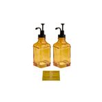 MİEN Mien 2'li Kare Sıvı Sabunluk Seti - Amber - 500 ml