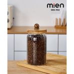 Mien MİEN AKASYA KAPAK BOROSİLİKAT ÇİZGİLİ CAM KAVANOZ 950 ml