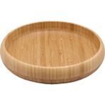 MİEN Mien Bambu Çukur Tabak - 20X3,5 cm - Doğal Ahşap Çerezlik ve Sunum Kasesi - 20 CM YUVARLAK ÇUKUR SUNUM TABAĞI - Kahverengi