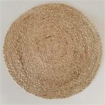 Mien Tek Hasır Örgü Amerikan Servis Tabak Altlığı - Hasır Supla - 35 x 35 cm - Açık Kahverengi