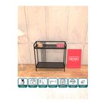Mienmo Viola Metal Dresuar Dekoratif Kahve Köşesi Konsol Çok Raflı Siyah Füme Camlı 80 cm
