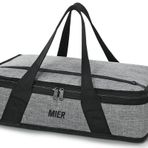 MIER Sıcak veya Soğuk Yiyecekler için Yalıtımlı Güveç Taşıyıcı, Lazanya Potluck Partileri Piknik Yemekleri için Termal Gıda Taşıma Çantası, 22,8 cm x 33 cm Pişirme Tabağı/Folyo Tavaya Uygun, Gri