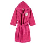 Miespiga Çocuk Welsoft Peluş Sabahlık | Peluş Bornoz (as1, age, numeric_9, numeric_10, Fuşya, 9-10 Yaş)