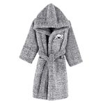 Miespiga Çocuk Welsoft Peluş Sabahlık | Peluş Bornoz (as1, age, numeric_9, numeric_10, Gri, 9-10 Yaş)