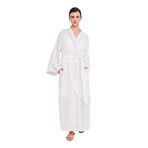 Miespiga Kadın Müslin Bornoz | Müslin Sabahlık | Kadın Lohusa Sabahlık | Müslin Kimono - Kaftan | Plaj Giyim (Leopar Bej, L-XL)