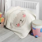 Miespiga Kuzu Elyaflı Bebek Battaniyesi 75X100 - Bej - 75 x 100 cm