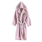 Miespiga Ördek Nakışlı Çocuk Müslin Bornoz | Havuz, Plaj, Banyo Kapşonlu Kız & Erkek Çocuk Müslin ve Pamuklu Kimono Bornoz (5-6 Yaş, Pembe)