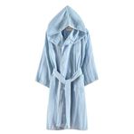 Miespiga Ördek Nakışlı Çocuk Müslin Bornoz | Havuz, Plaj, Banyo Kapşonlu Kız & Erkek Çocuk Müslin ve Pamuklu Kimono Bornoz (7-8 Yaş, Mavi)
