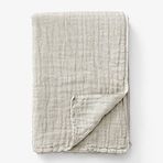 Miespiga Rustik 3 Kat Keten Çift Taraflı Süper Yumuşak Nefes Alabilen Dört Mevsim Throw Koltuk Şalı 140x190cm | Koltuk Örtüsü | 140x190 cm Yatak Örtüsü (Bej)