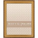 MIEVU 8 × 10 Altın Resim Çerçevesi - Duvara Asmak ve Masaüstü Ekranı için Resim Çerçeveleri, Poster için Süslü Fotoğraf Çerçevesi, Vintage Çerçeveler