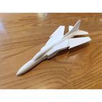 Mig23 Savaş Uçağı Modeli Beyaz Renk 15 CM Ev Ofsi Dekoratif Obje
