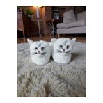 Migenty Kedi Panduf Ev Botu Çocuk Tuylu Peluş Yumuşak Kaymaz Tabanlı Hayvan Figürlü