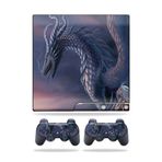 MightySkins Kaplama Sony Playstation 3 PS3 Slim Skins + 2 Controller Skins Sticker Dragon Fantasy ile Uyumlu