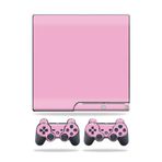 MightySkins Kaplama Sony Playstation 3 PS3 Slim Skins + 2 Controller Skins Sticker Düz Pembe