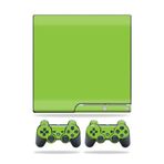 MightySkins Kaplama Sony Playstation 3 PS3 Slim Skins + 2 Controller Skins Sticker Düz Yeşil