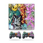 MightySkins Kaplama Sony Playstation 3 PS3 Slim Skins + 2 Controller Skins Sticker Graffiti WildStyle ile Uyumlu