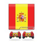 MightySkins Kaplama Sony Playstation 3 PS3 Slim Skins + 2 Controller Skins Sticker İspanya Bayrağı ile Uyumlu