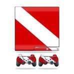MightySkins Kaplama Sony Playstation 3 PS3 Slim Skins + 2 Controller Skins Sticker Scuba Flag ile Uyumlu