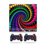 MightySkins Kaplama Sony Playstation 3 PS3 Slim Skins + 2 Controller Skins Sticker Trippy Spiral ile Uyumlu