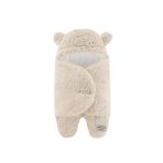 migie 0-4 Ay Bebek Dış Kundak Uyku Tulumu Kıvırcık Wellsoft Peluş Bej