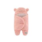 migie 0-4 Ay Bebek Dış Kundak Uyku Tulumu Kıvırcık Wellsoft Peluş Pembe