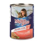 Miglior Gatto Somonlu ve Ton Balıklı Pate Ezme 12x400 gr Kedi Konserve