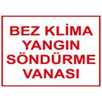 Mıgnatıs - Bez Klima Yangın Söndürme Vanası Levhası - Sac Malzeme 25 x 35 cm