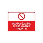 Mıgnatıs Çalışan Makinalarda Bol Elbise Ve Eldiven Giymeyin Levhası - Sac Malzeme 50X70 Cm