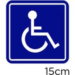 Mıgnatıs Engeli Arabası ve Engelli Kadın Araba Işareti Sticker - Lacivert - 15 CM