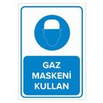 MIGNATIS - Gaz Maskesi Kullan Levhası - Sac Malzeme 25x35cm