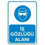 Mıgnatıs - İş Gözlüğü Alanı Levhası - Sac Malzeme 25 x 35 cm