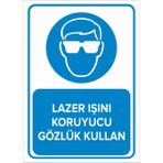 Mıgnatıs - Lazer Işını Koruyucu Gözlük Kullan Levhası - Sac Malzeme 35 x 50 cm