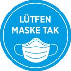 Mıgnatıs Maske Tak Mavi Renk Sticker Afiş Duvar İçin 45 x 45 cm Syl14 - 1 Adet