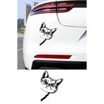 MIGNATIS Yandan Bakan Kedi Oto Sticker, Cam ve Metal Yüzey, Vinil, Mat, 15x15 cm, Araba Kullanımı, Kendinden Yapışkanlı (Siyah)