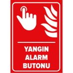 Mıgnatıs - Yangın Alarm Buton Levhası - Sac Malzeme 25 x 35 cm